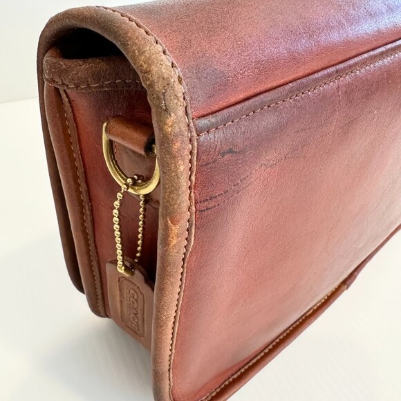 Vintage COACH Convertible Clutch Bag New York City British Tan 70/80s - Picture 15 of 16